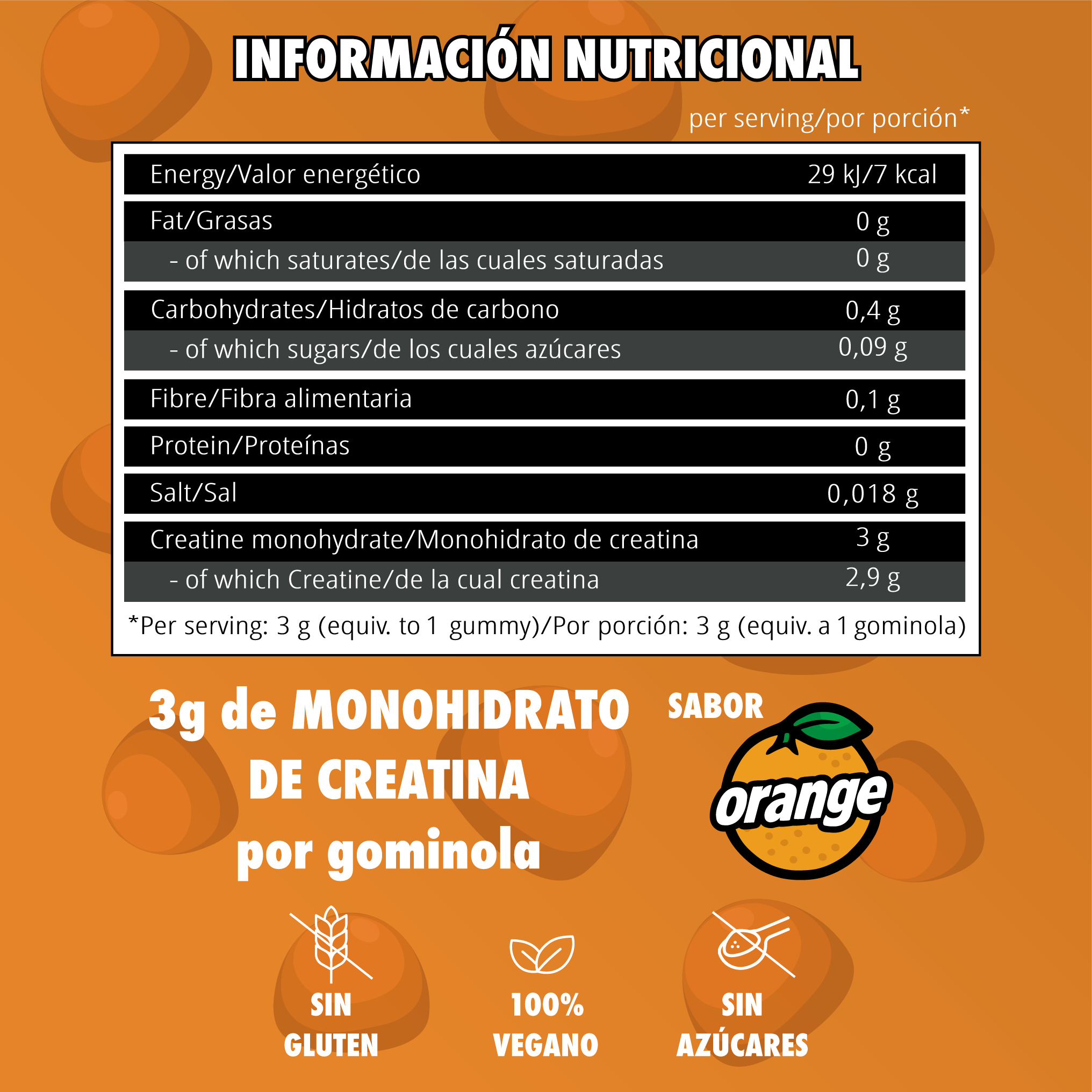 CREATINE GUMMIES NARANJA