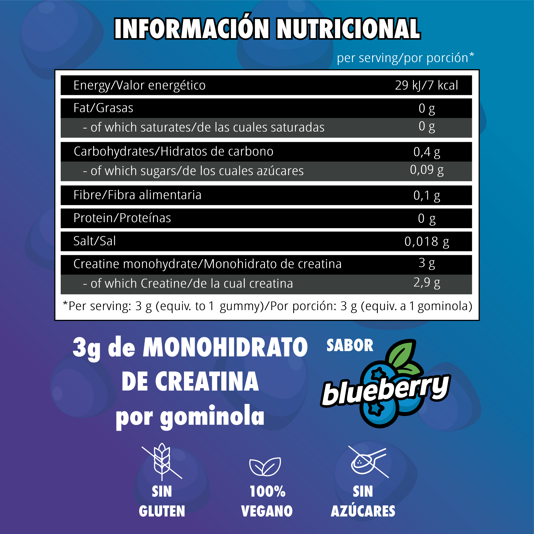 CREATINE GUMMIES ARANDANOS