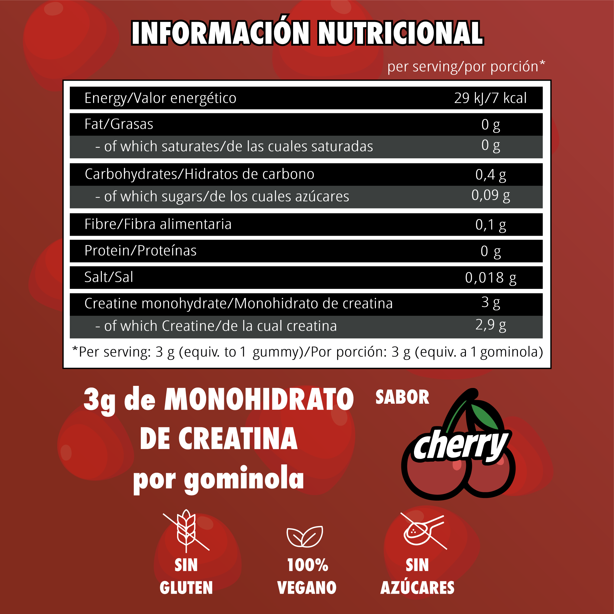 CREATINE GUMMIES CEREZA